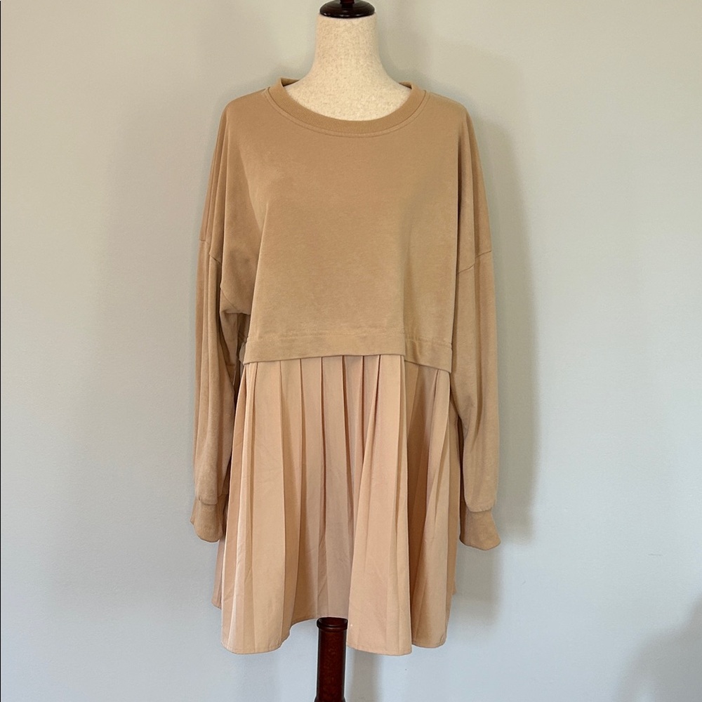 Oversized Sweatshirt Babydoll Dress